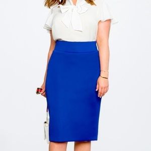 NWT Eloquii Blue Neoprene Pencil Skirt